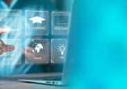 Concept of Online education. E learning technology concept. Online education, webinar, online courses. machine learning enhance personalised learning. Digital training to employee, compliance. Concept of Online education. E learning technology concept. Online education, webinar, online courses. machine learning enhance personalised learning. Digital training to employee, compliance.